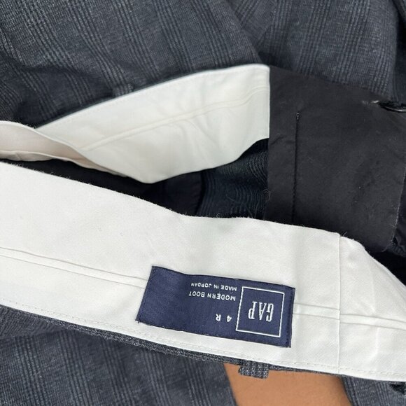 NWOT Gap Modern Bootcut pants 4R Gray Pinstripe Slacks Trousers - Picture 8 of 9